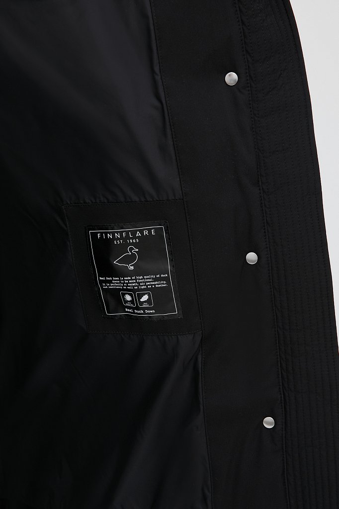 Пуховое пальто силуэта oversize, Модель FWB110122, Фото №4