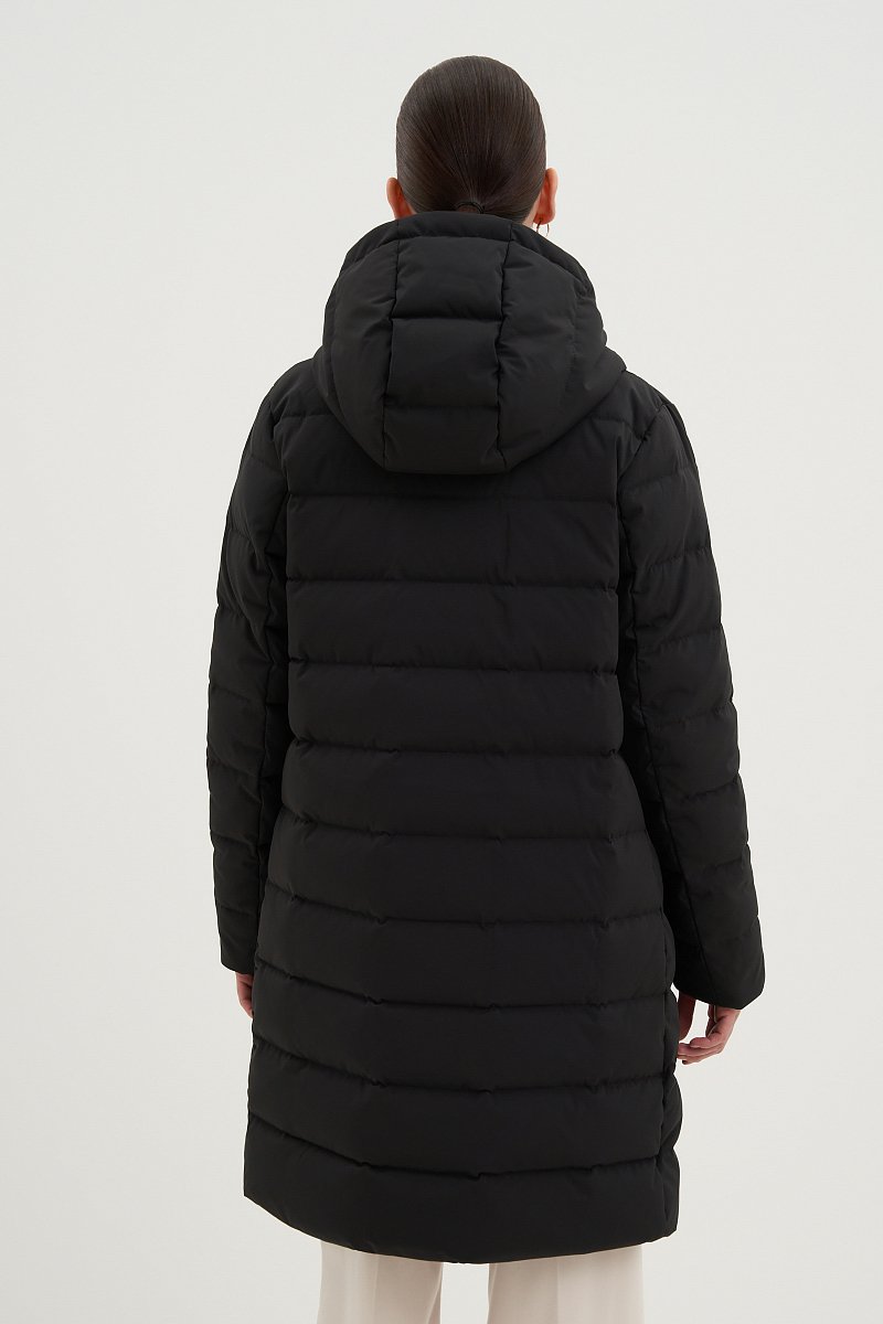 Пуховое пальто женское с капюшоном, Модель FWB110122, Фото №5