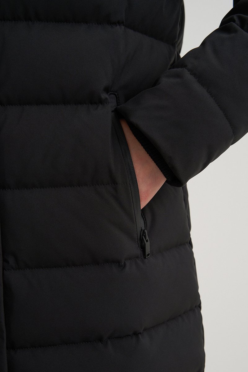 Пуховое пальто женское с капюшоном, Модель FWB110122, Фото №9