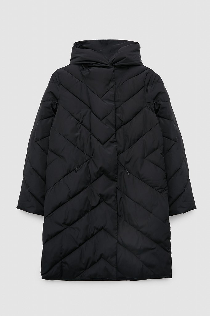 Утепленное пальто женское с капюшоном, Модель FWB110123, Фото №8