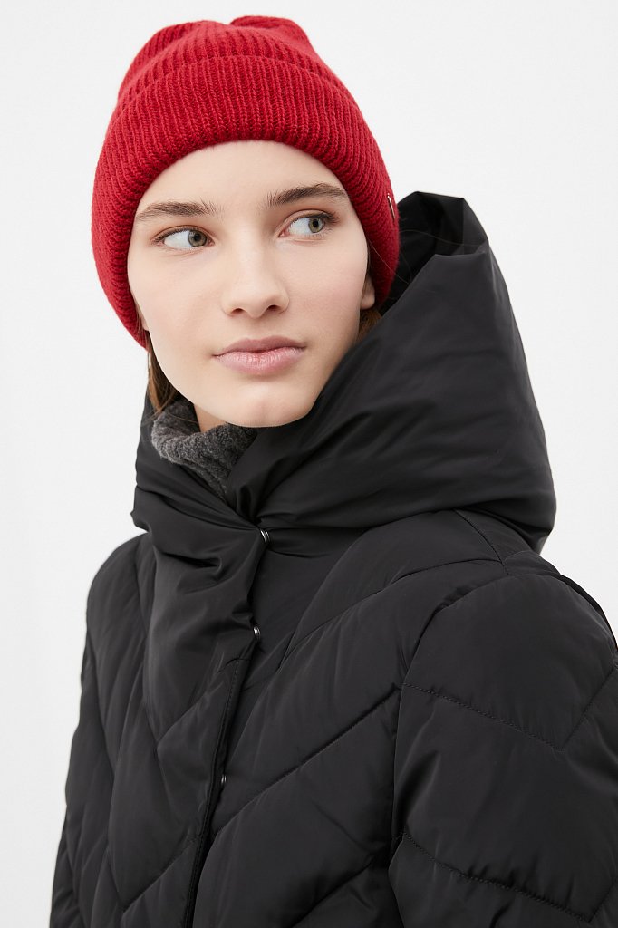 Утепленное пальто женское с капюшоном, Модель FWB110123, Фото №6