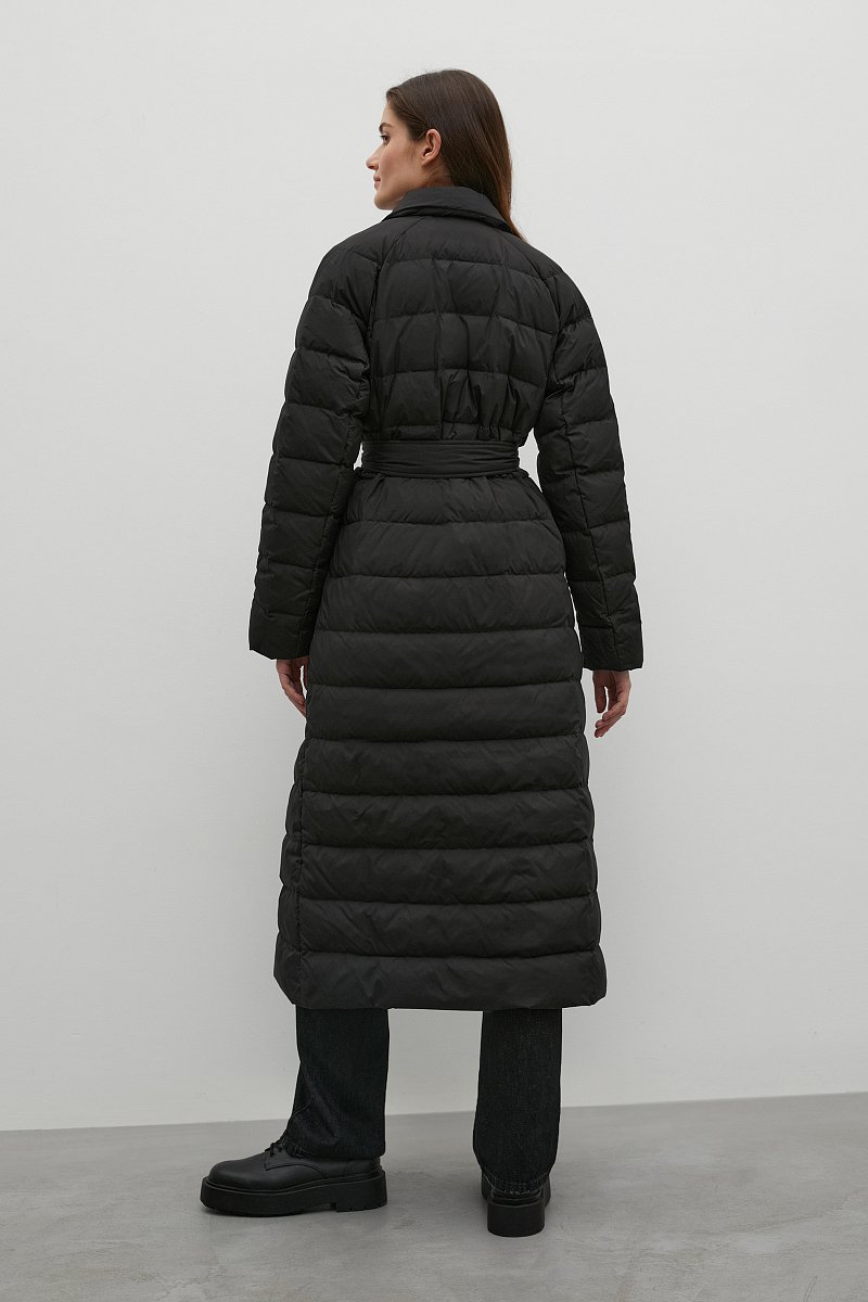 Стеганое пуховое пальто  с капюшоном, Модель FWB11012, Фото №5