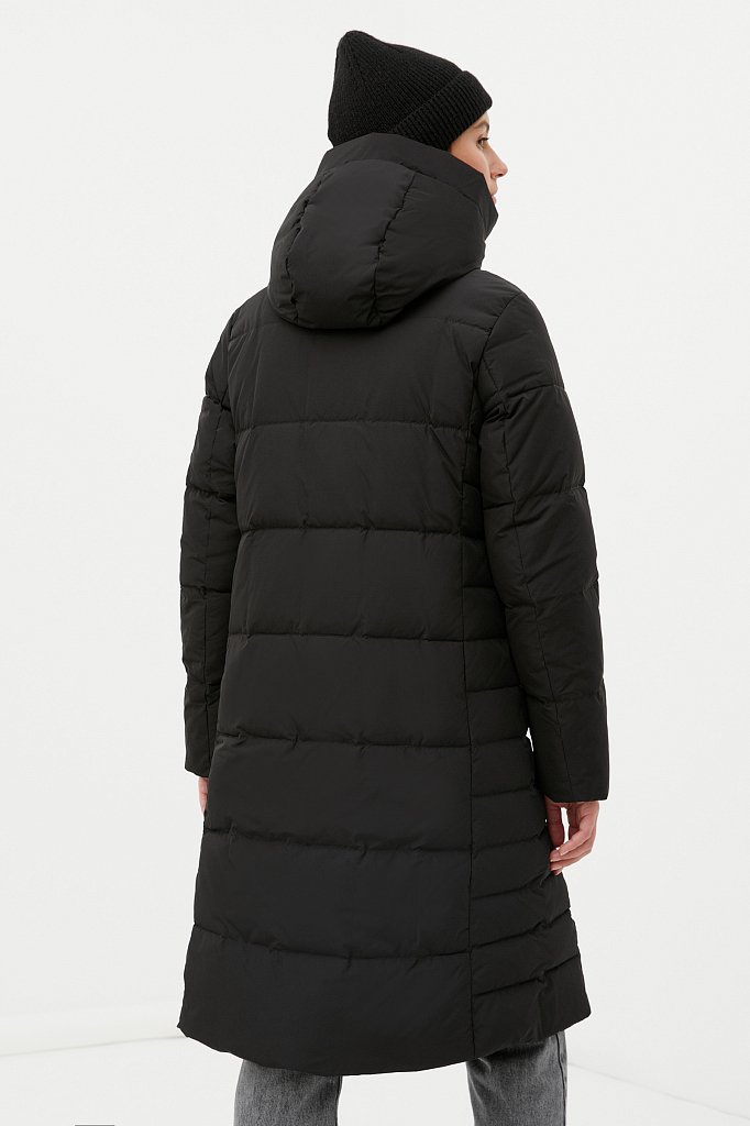 Пуховое пальто женское с капюшоном, Модель FWB110141, Фото №5