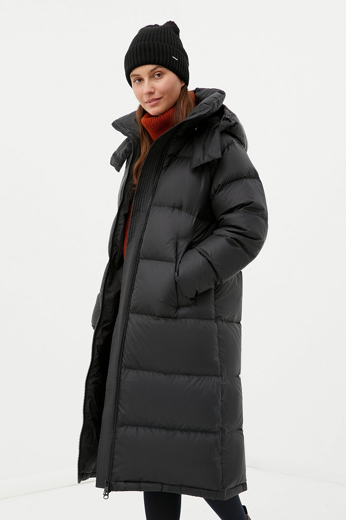 Пуховое пальто женское, Модель FWB110143, Фото №3