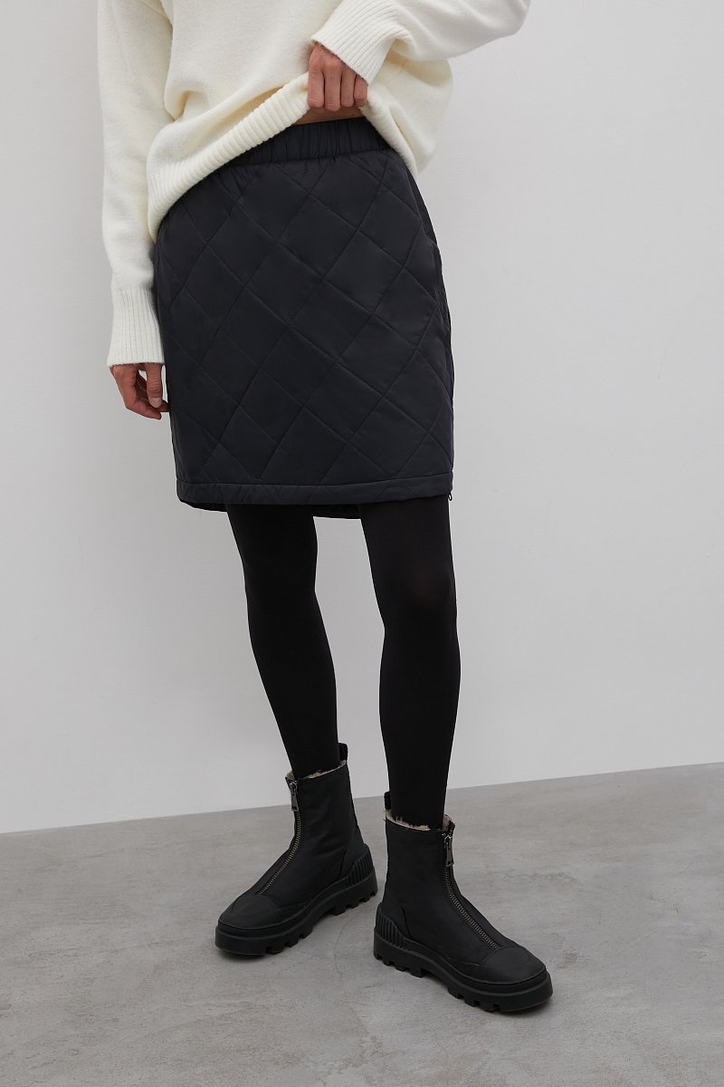 Стеганая юбка мини, Модель FWB110148, Фото №2
