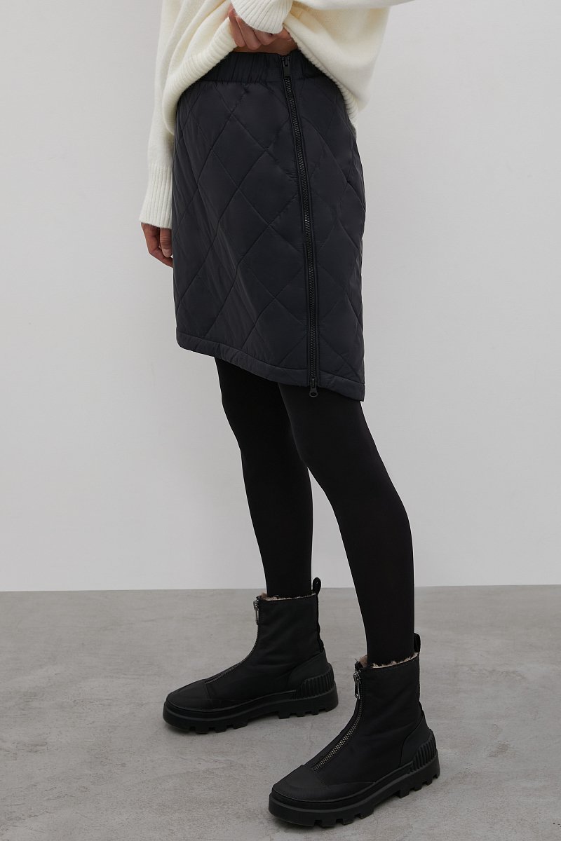 Стеганая юбка мини, Модель FWB110148, Фото №4
