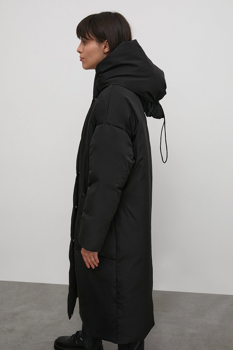 Пуховое пальто  с капюшоном, Модель FWB11023, Фото №4