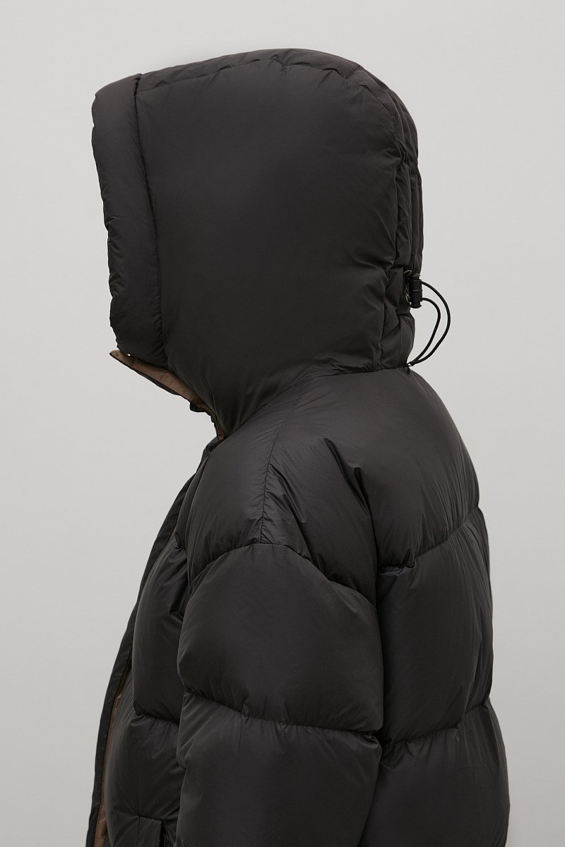 Стеганое пуховое пальто с капюшоном, Модель FWB11025, Фото №8