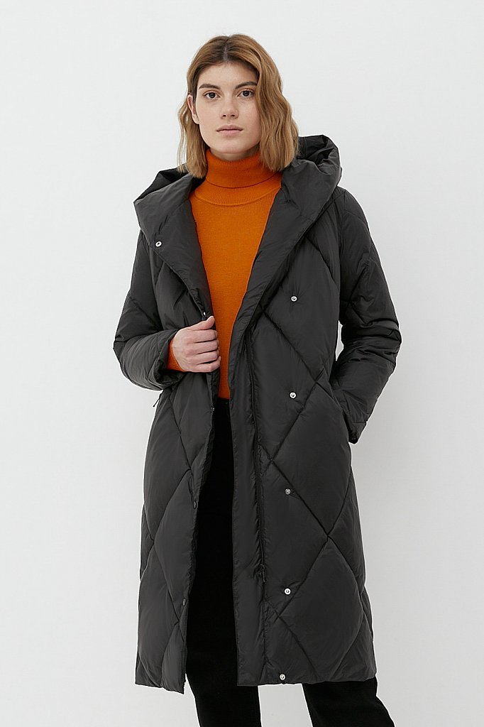 Утепленное пальто  женское, Модель FWB11064, Фото №1