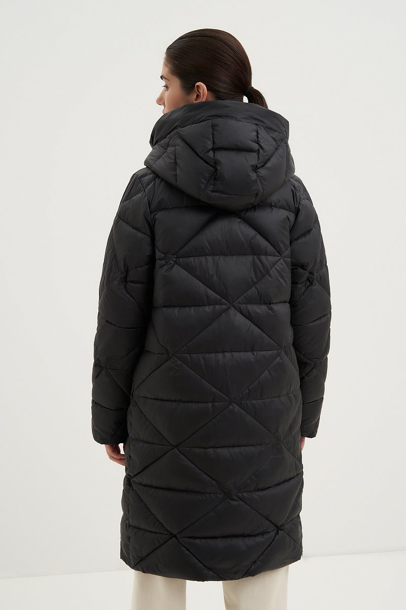 Стеганое утепленное пальто с капюшоном, Модель FWB11075, Фото №5