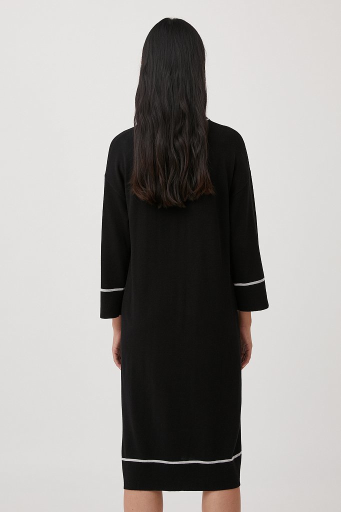 Трикотажное платье женское длины миди, Модель FWB11131, Фото №4