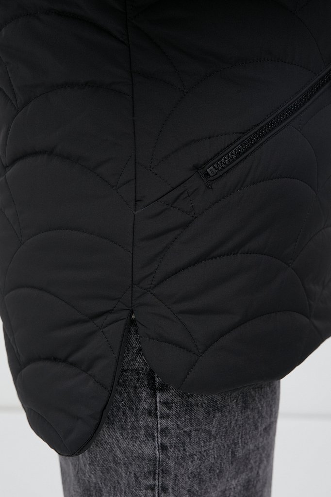 Утепленная стеганная женская куртка с капюшоном, Модель FWB160125, Фото №6