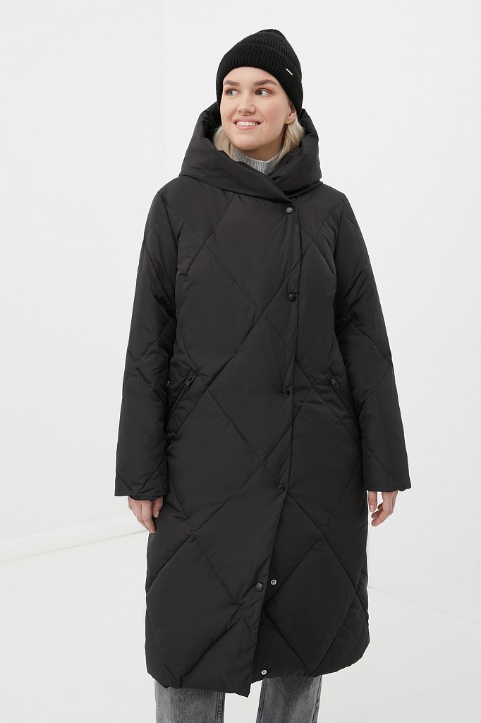 Утепленное стеганое пальто женское, Модель FWB160127, Фото №1