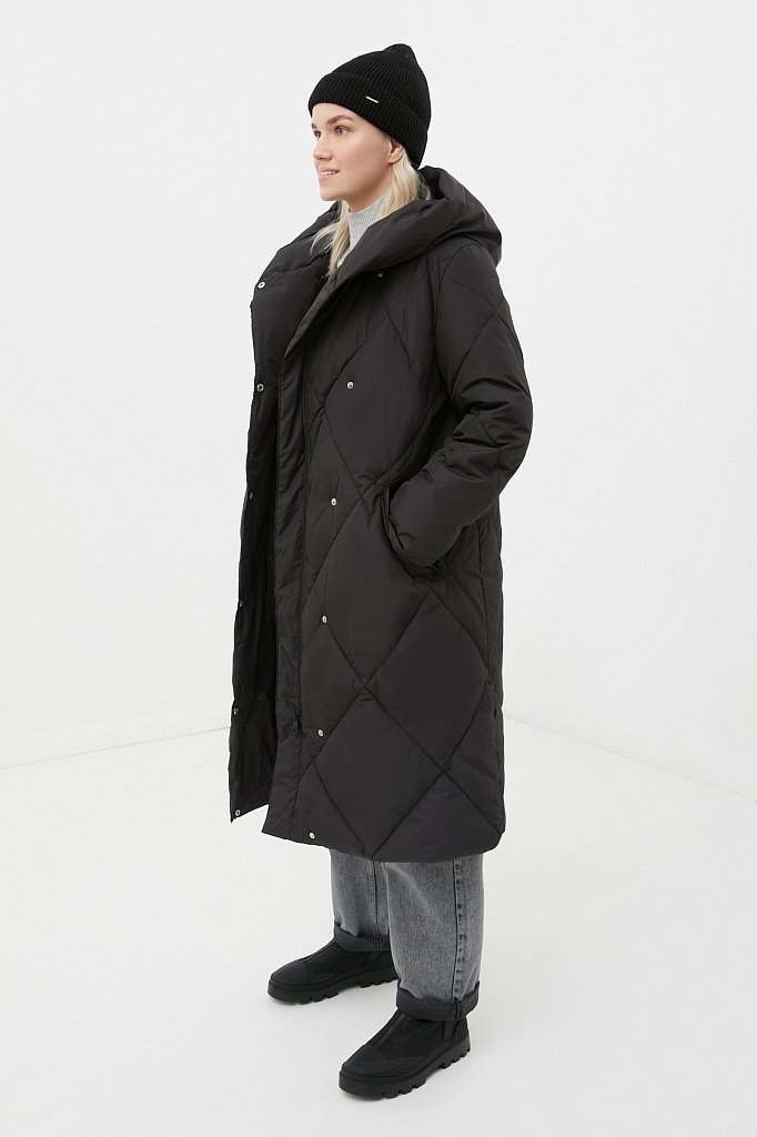 Утепленное стеганое пальто женское, Модель FWB160127, Фото №2