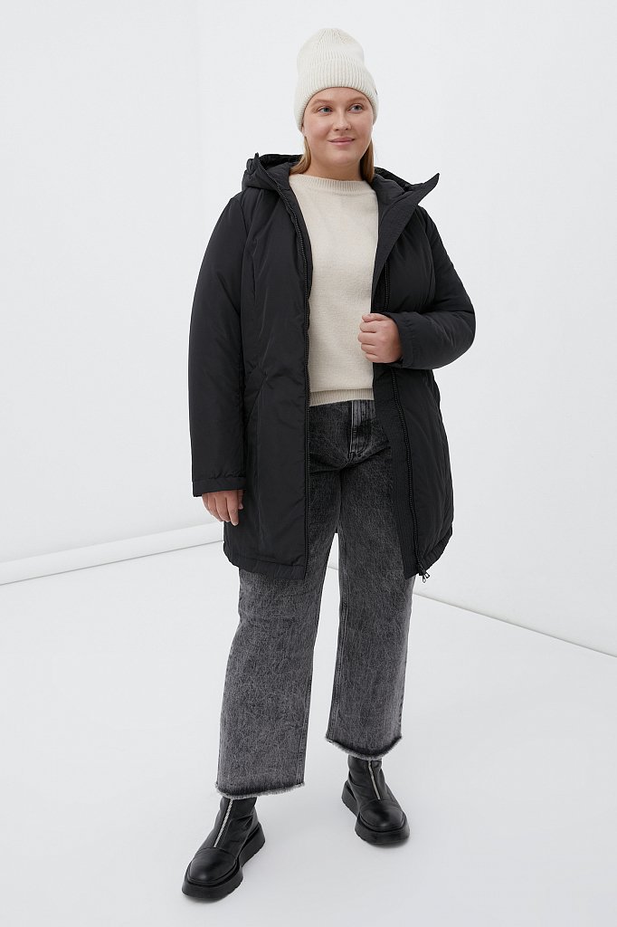 Утепленное пальто женское с капюшоном, Модель FWB160129, Фото №2