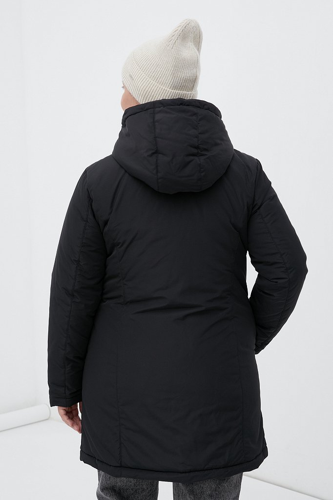 Утепленное пальто женское с капюшоном, Модель FWB160129, Фото №4