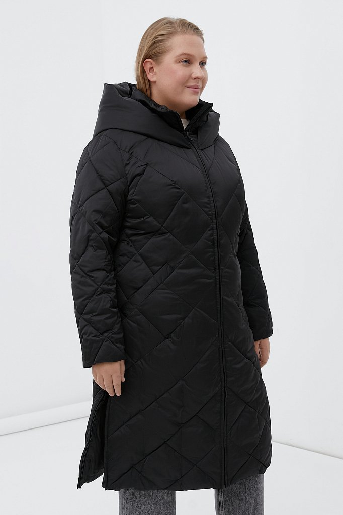Утепленное пальто женское с капюшоном, Модель FWB160130, Фото №3