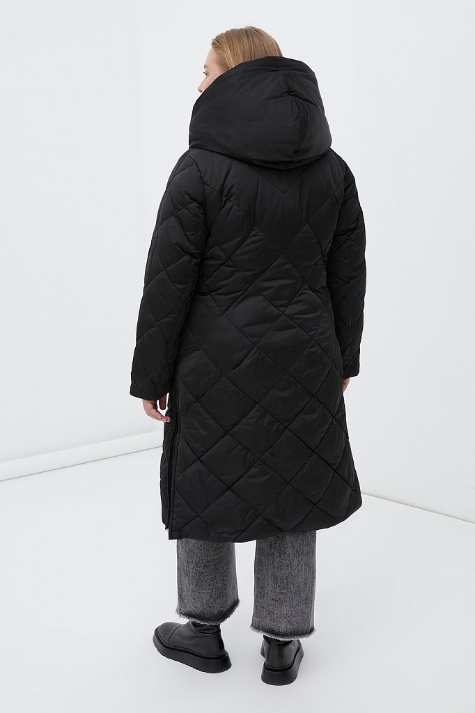 Утепленное пальто женское с капюшоном, Модель FWB160130, Фото №5