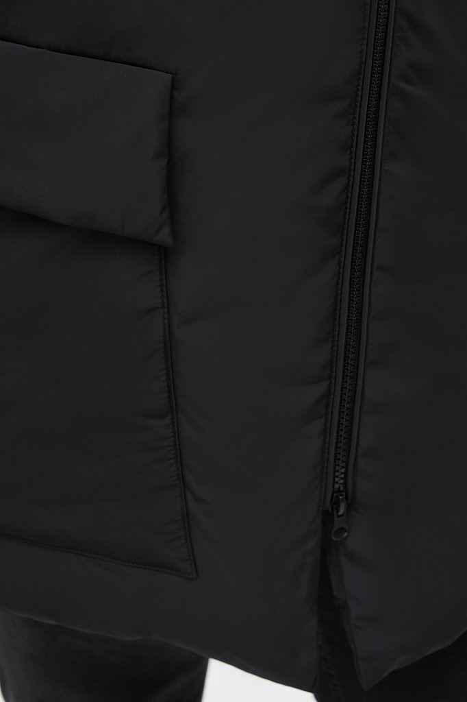 Пуховое пальто женское с капюшоном, Модель FWB160135, Фото №7