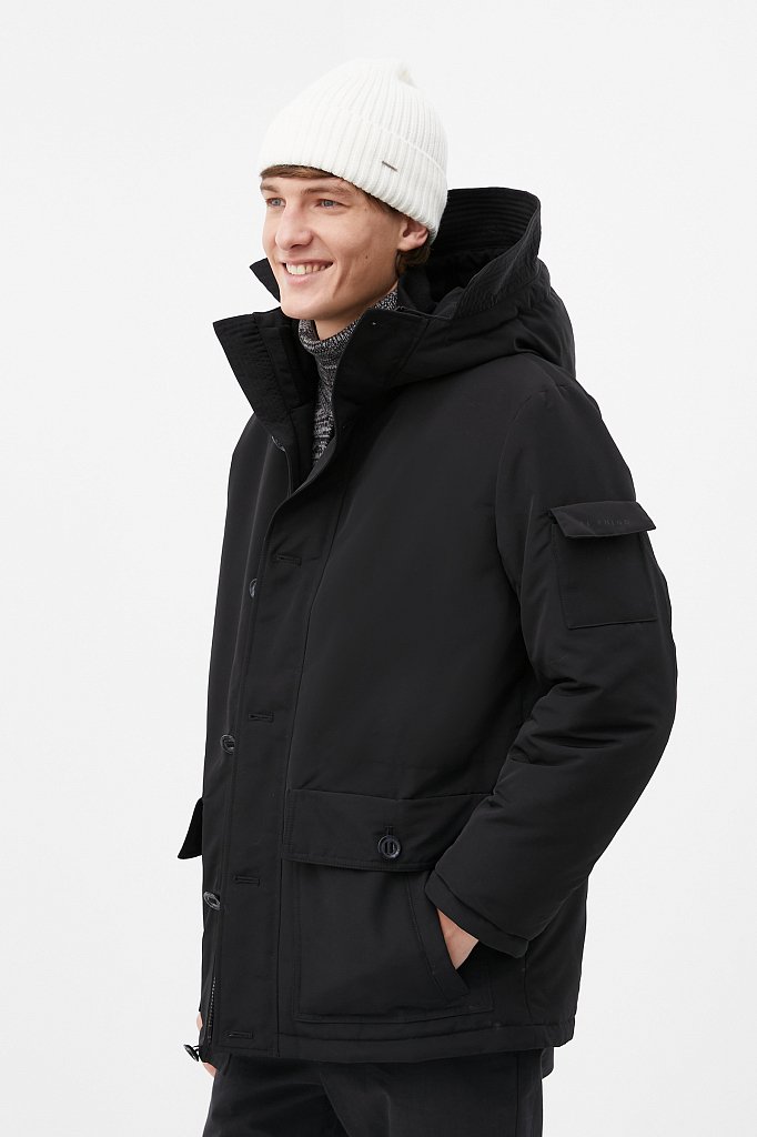 Утепленная куртка мужская с капюшоном, Модель FWB21004, Фото №3