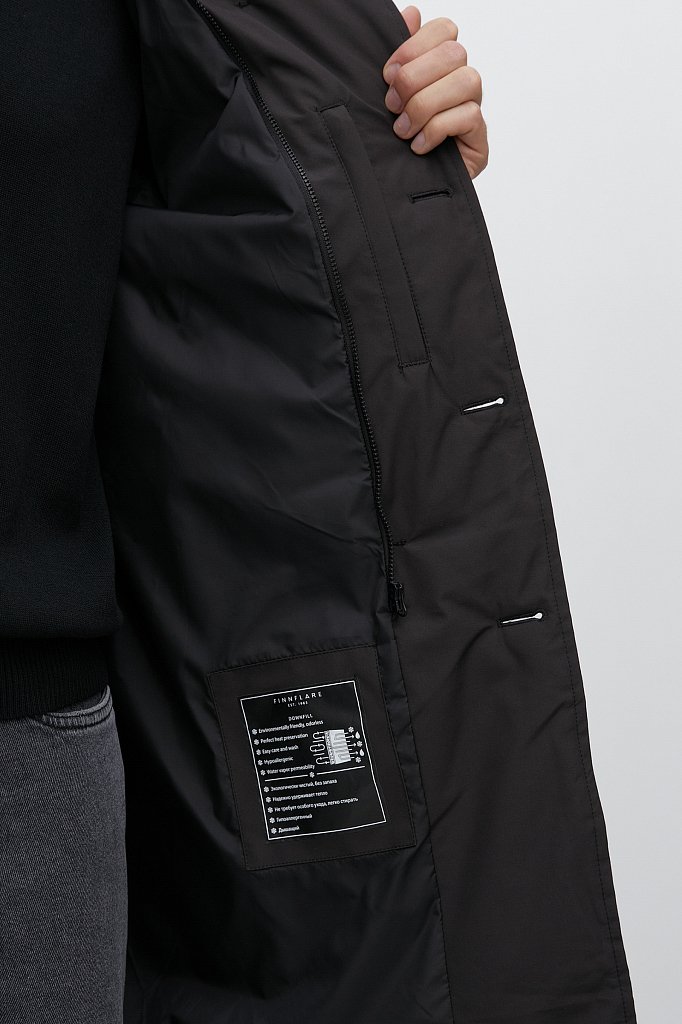 Утепленное пальто с капюшоном, Модель FWB21008, Фото №5