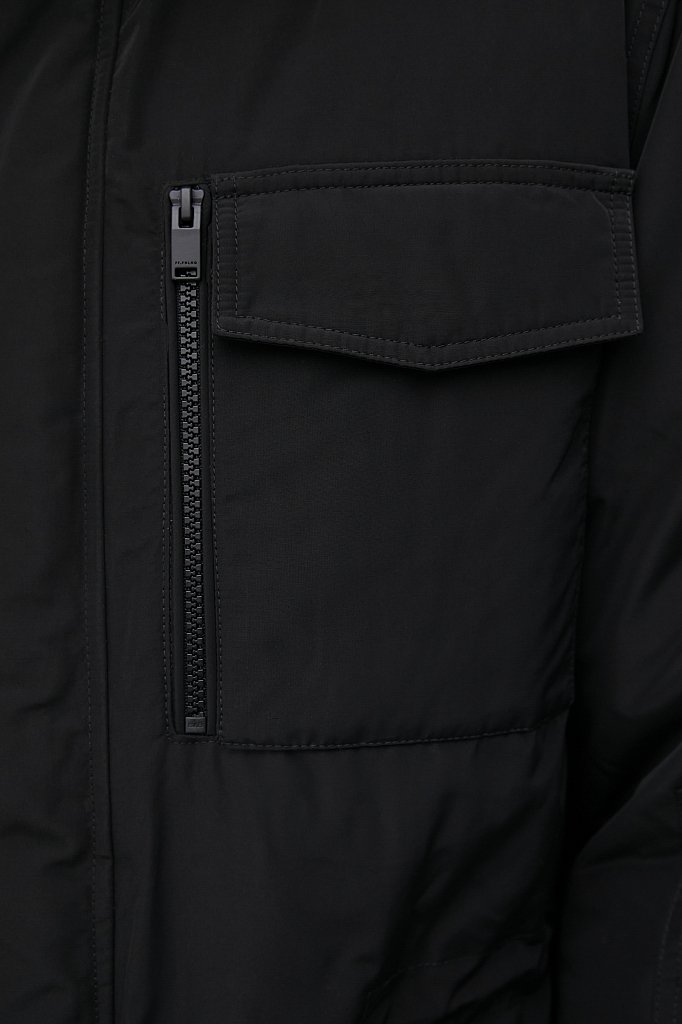 Пуховое пальто мужское с мехом, Модель FWB21018, Фото №7