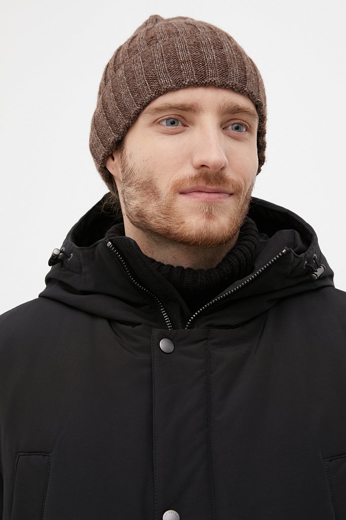 Утепленное полупальто мужское с капюшоном, Модель FWB21071, Фото №6