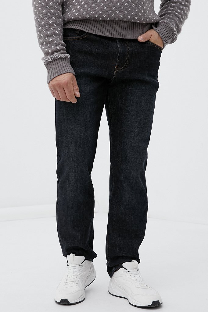Утепленные джинсы мужские прямого кроя, Модель FWB25001, Фото №2