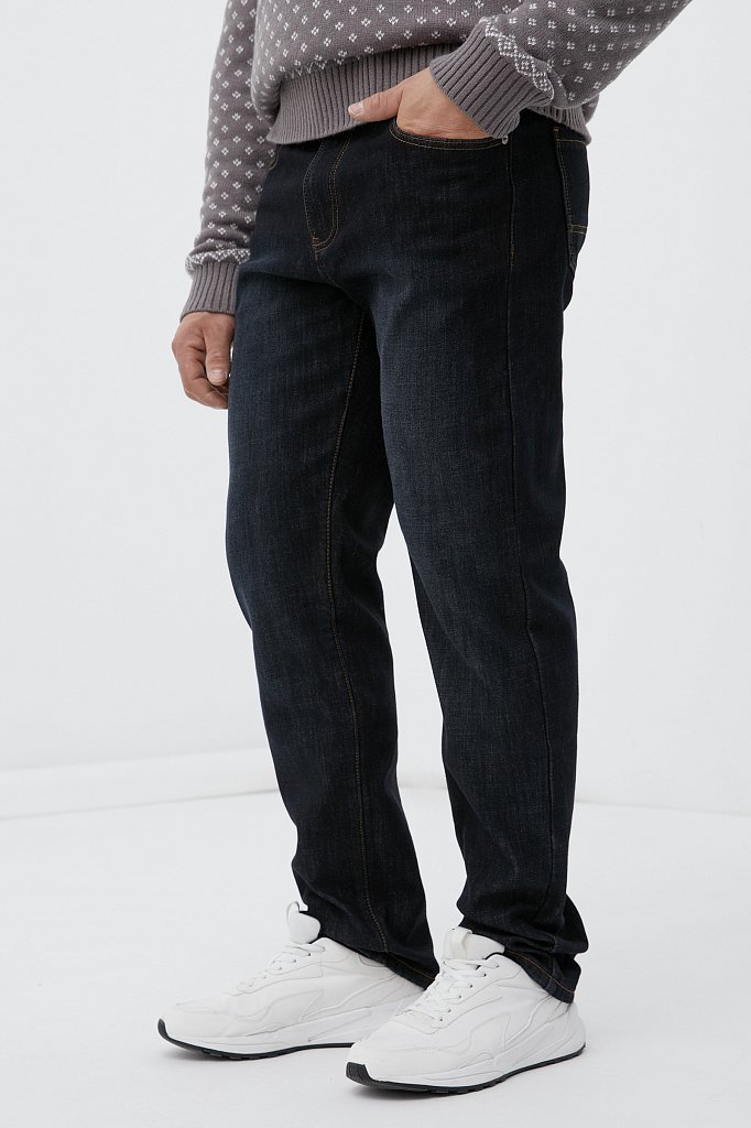 Утепленные джинсы straight fit мужские, Модель FWB25001, Фото №3