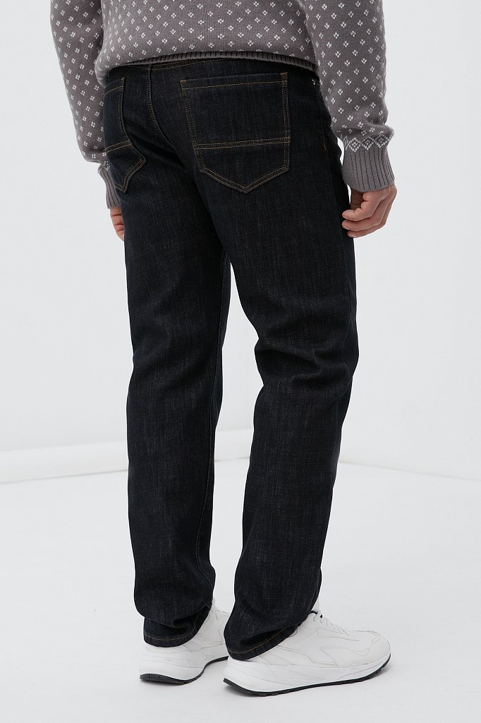 Утепленные джинсы мужские прямого кроя, Модель FWB25001, Фото №4