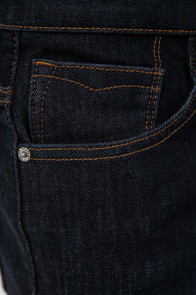 Утепленные джинсы мужские прямого кроя, Модель FWB25001, Фото №5