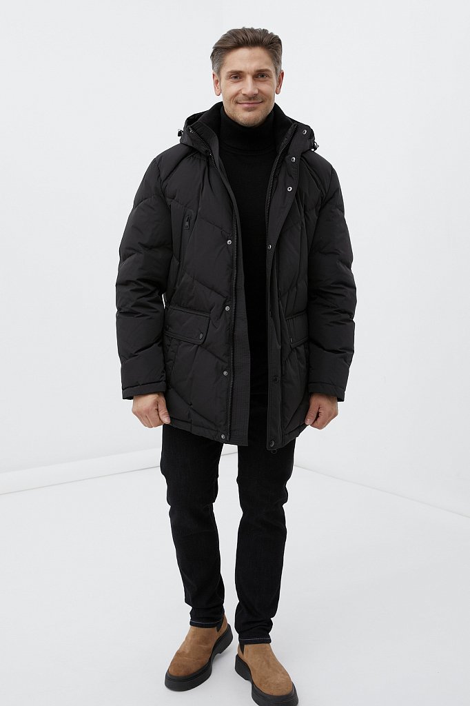 Утепленная куртка мужская с капюшоном, Модель FWB26065, Фото №2