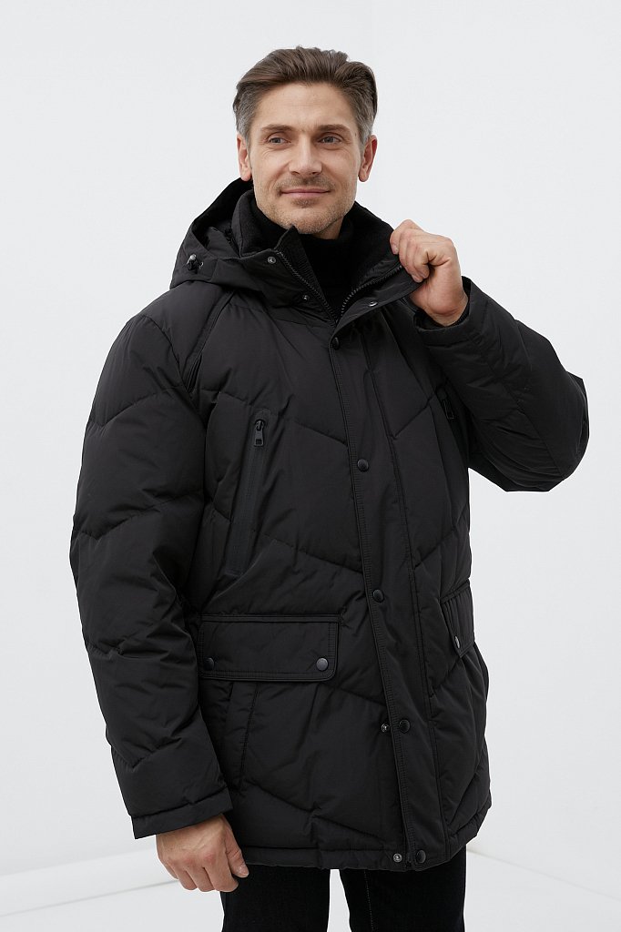 Утепленная куртка мужская с капюшоном, Модель FWB26065, Фото №3