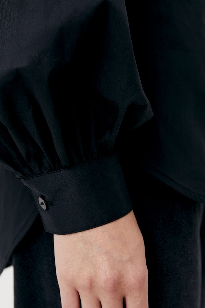 Рубашка женская с объемными рукавами из хлопка, Модель FWB51034, Фото №6