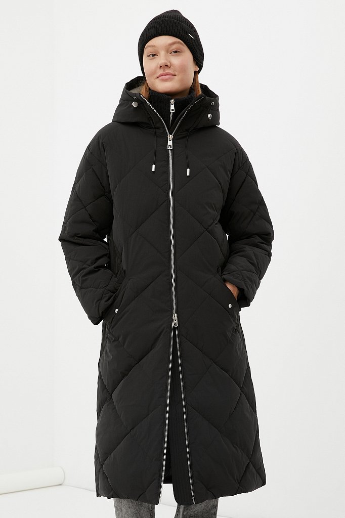 Стеганое утепленное пальто, Модель FWB51052, Фото №1