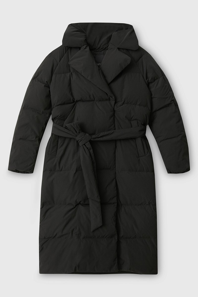 Пуховое пальто с поясом, Модель FWB51053, Фото №8