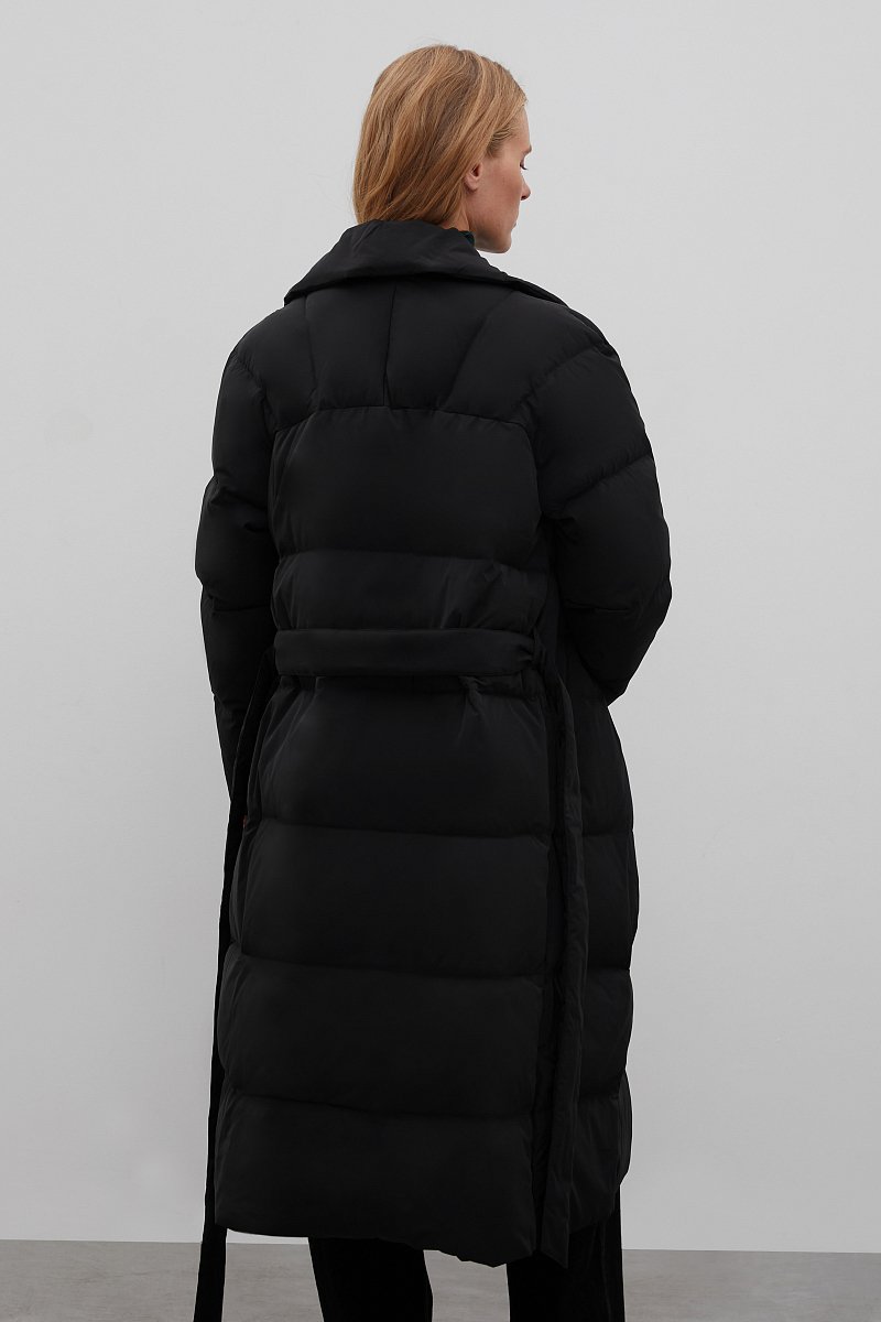 Пуховое пальто с поясом, Модель FWB51053, Фото №5