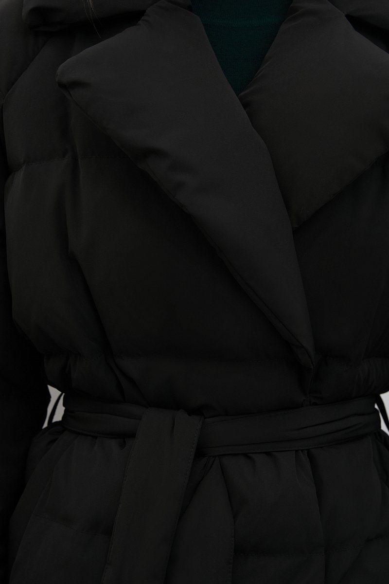 Пуховое пальто с поясом, Модель FWB51053, Фото №6