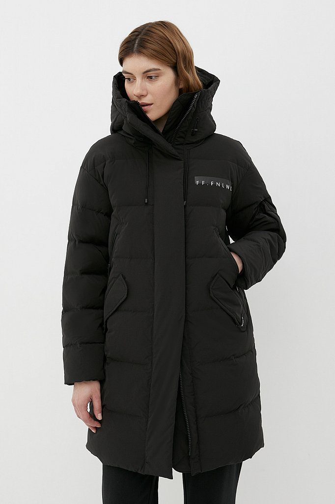 Пуховое пальто женское, Модель FWB51054, Фото №1