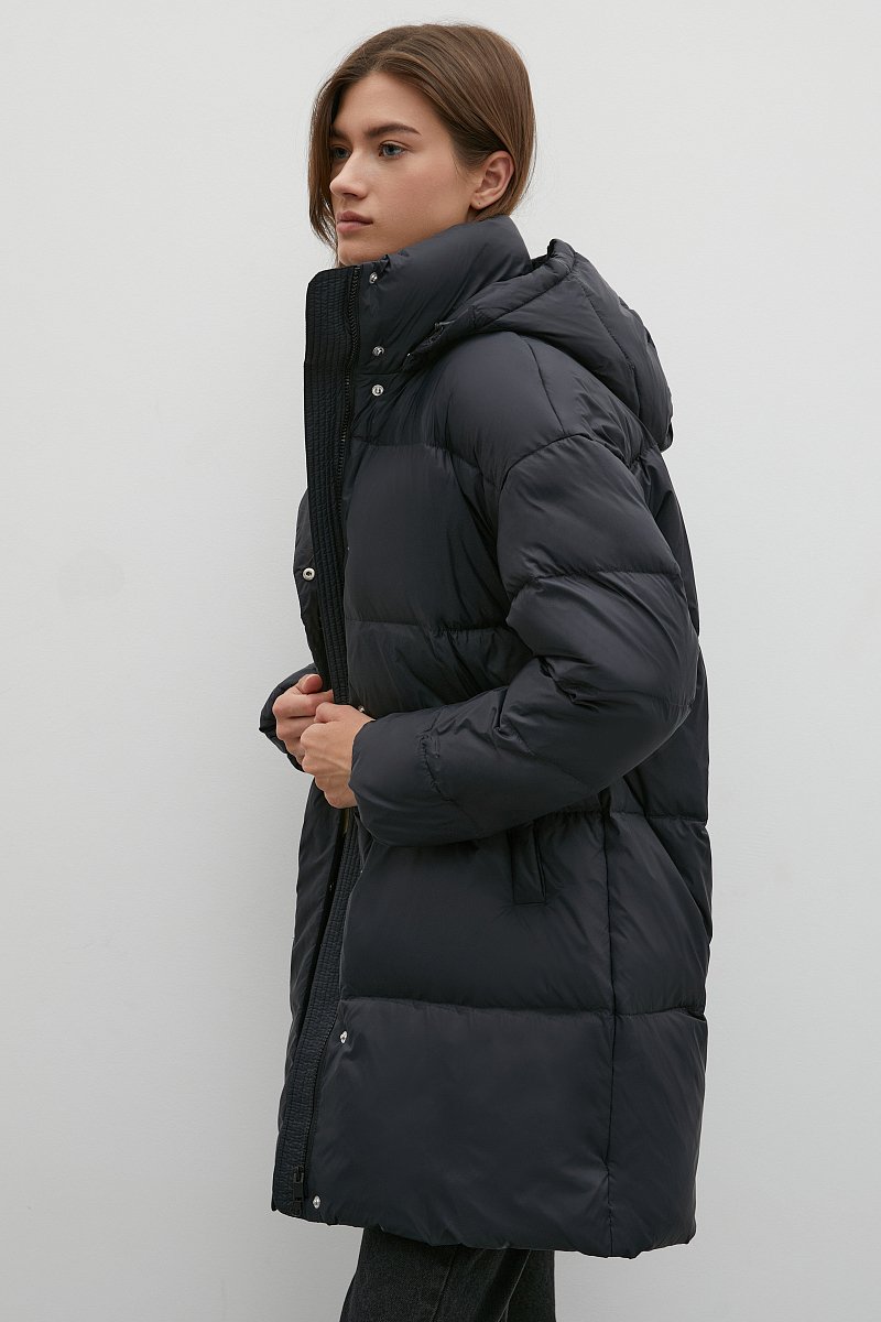 Пуховое пальто с капюшоном, Модель FWB51058, Фото №4