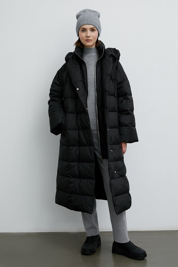 Пуховое пальто приталенного силуэта, Модель FWB51062, Фото №2