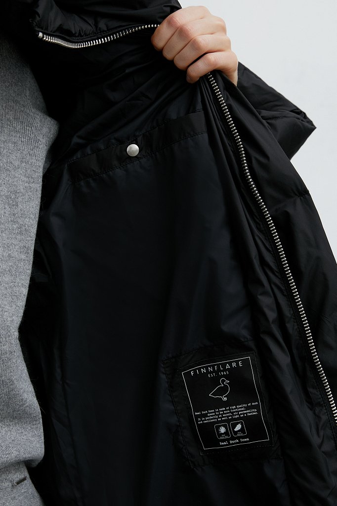 Пуховое пальто приталенного силуэта, Модель FWB51062, Фото №4