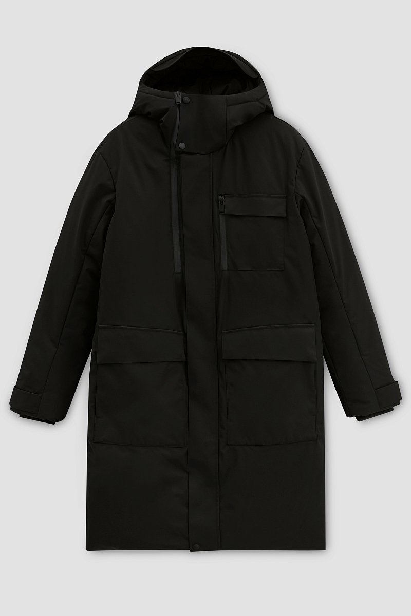 Утепленное пальто с капюшоном, Модель FWB61029, Фото №10