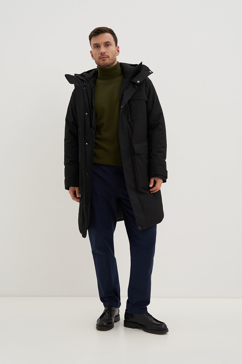 Утепленное пальто с капюшоном, Модель FWB61029, Фото №2