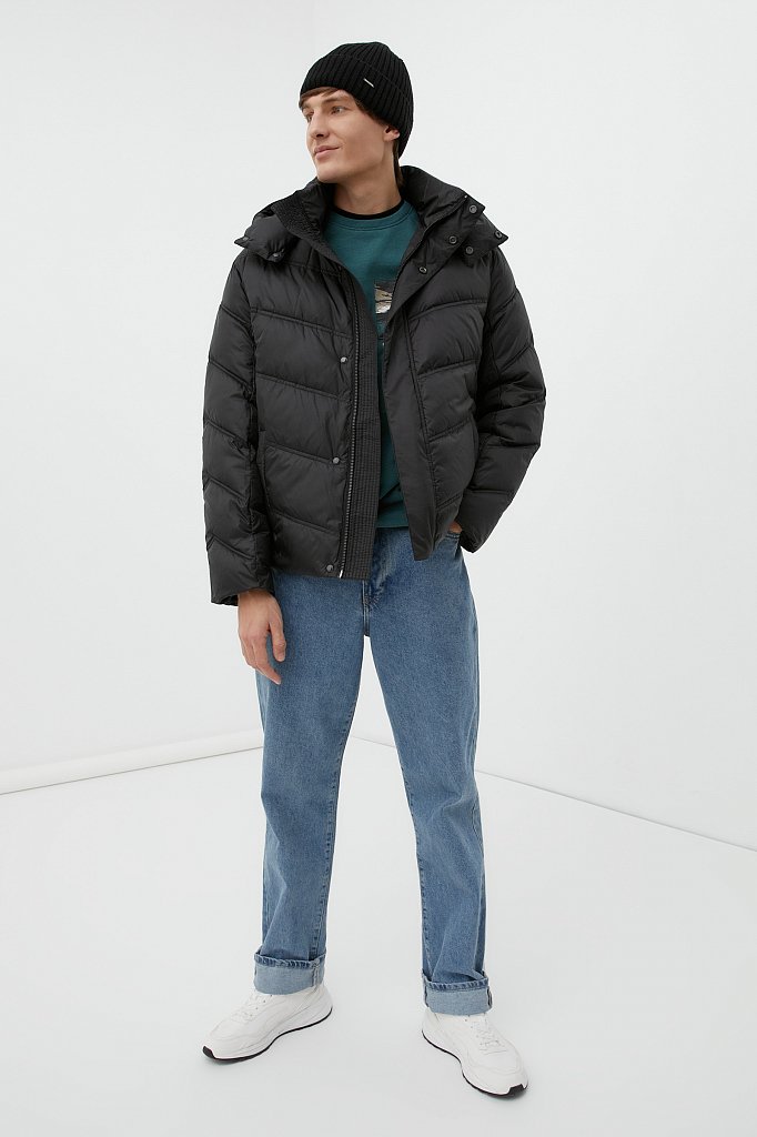 Утепленная куртка мужская с капюшоном, Модель FWB61036, Фото №2