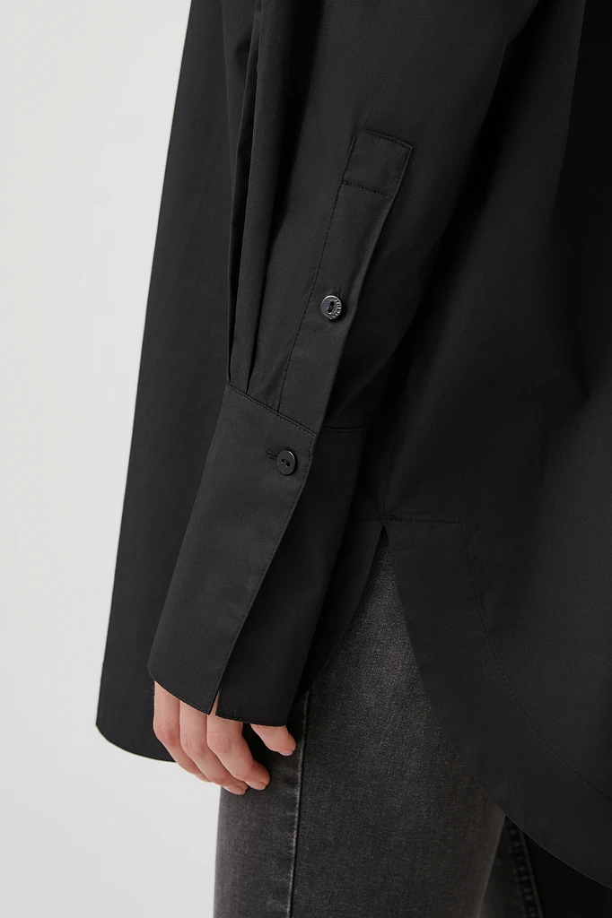 Удлиненная женская рубашка oversize с манжетами, Модель FWB51033, Фото №4
