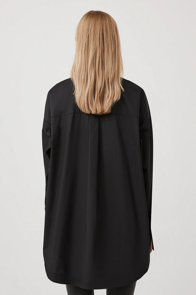 Удлиненная женская рубашка oversize с манжетами, Модель FWB51033, Фото №5
