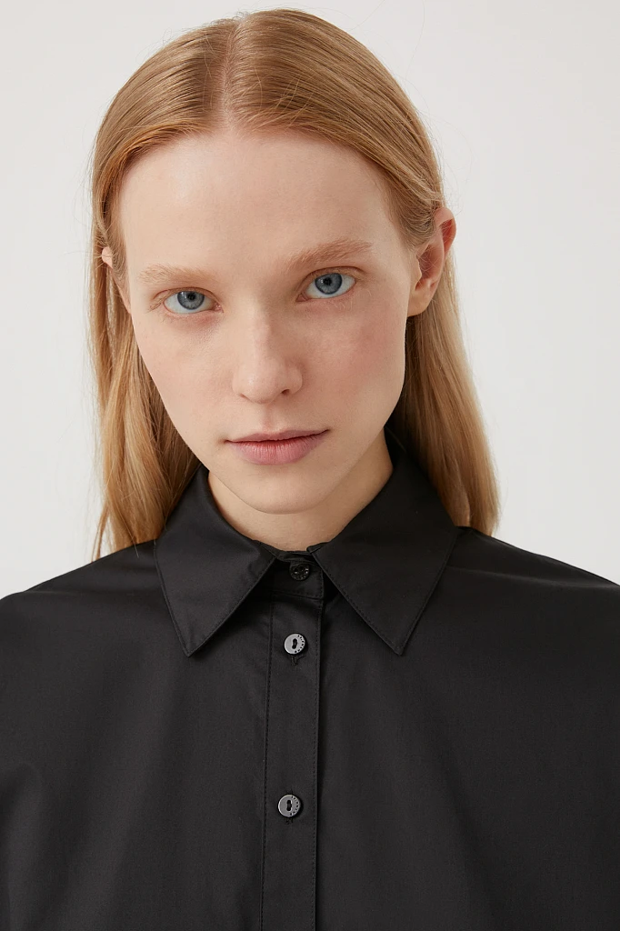 Удлиненная женская рубашка oversize с манжетами, Модель FWB51033, Фото №6