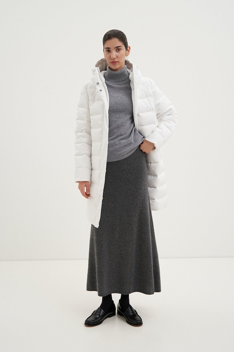 Пуховое пальто силуэта oversize, Модель FWB110122, Фото №2