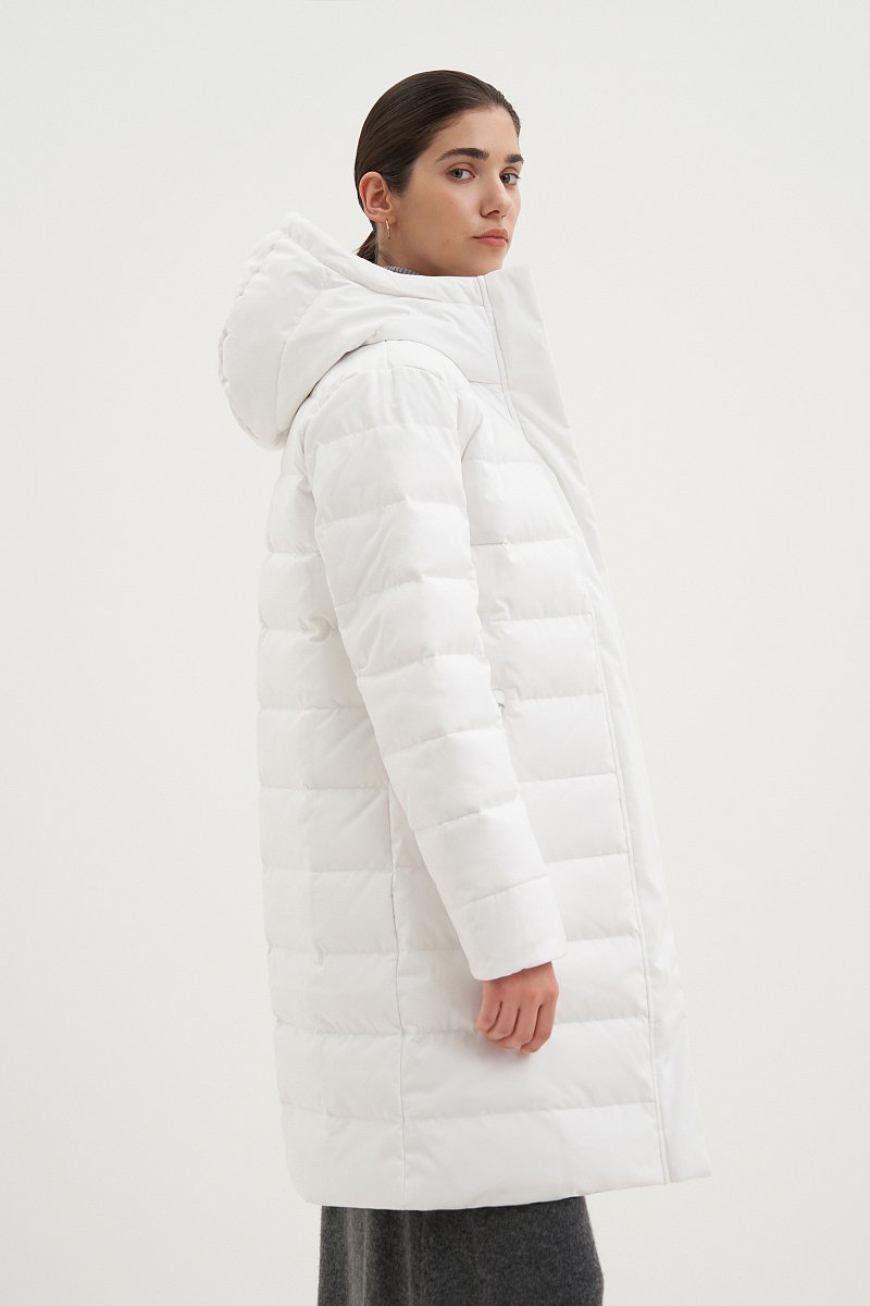 Пуховое пальто силуэта oversize, Модель FWB110122, Фото №3